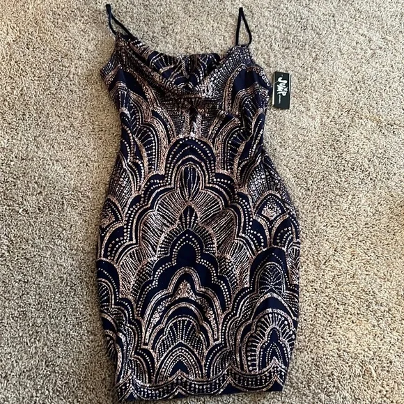 Dresses | Blue And Rose Gold Sparkly Formal Dress | Poshmark Dresses | Blue And Rose Gold Sparkly Formal Dress | Poshmark